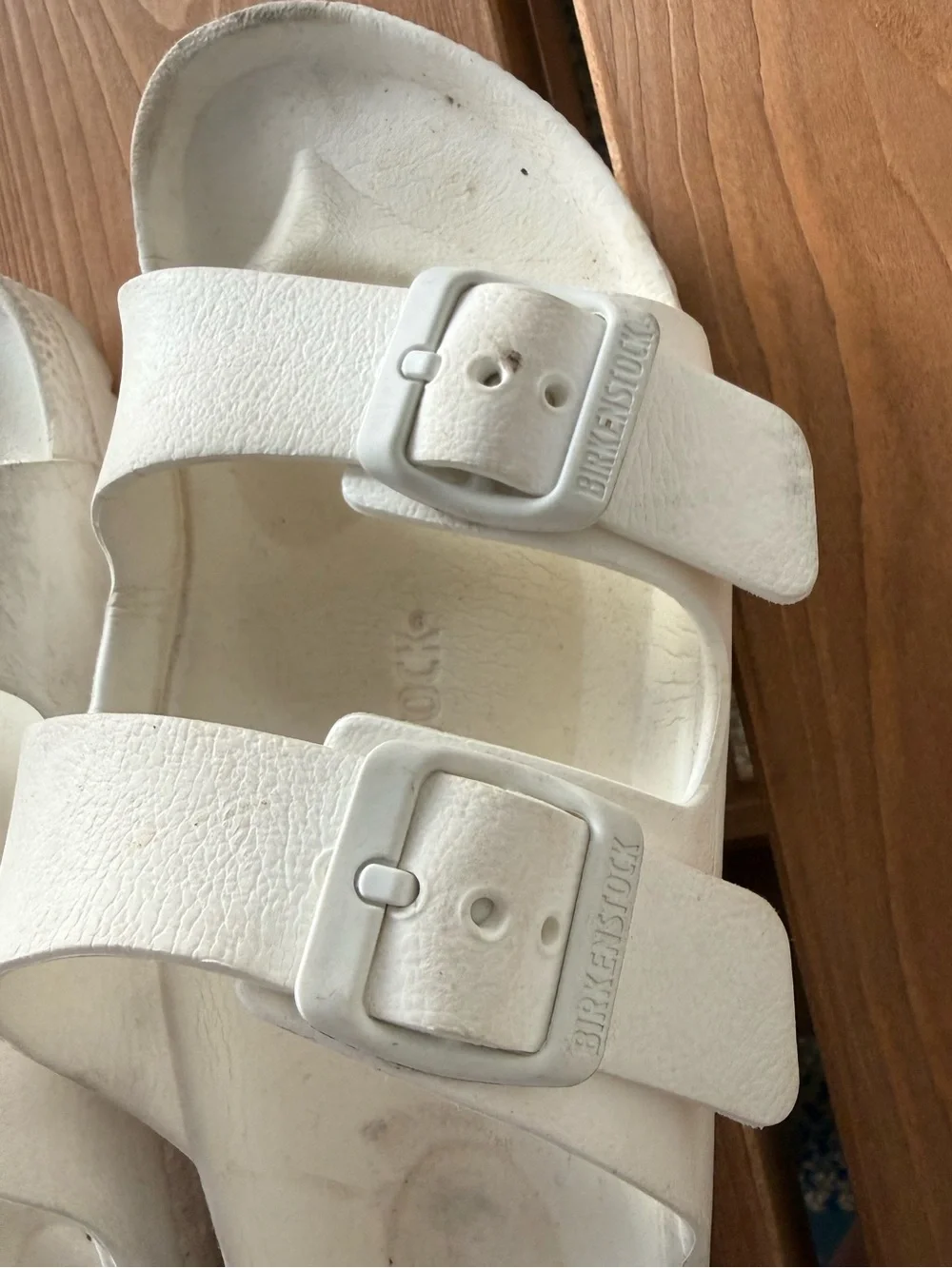 Birkenstock White Two-Strap Sandals Size 36